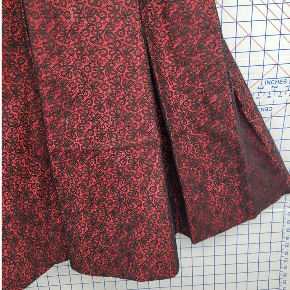 Vintage 60s Black Lace Fit Flare Cocktail Dress Retro Glam Classic Evening Look - Picture 10 of 12